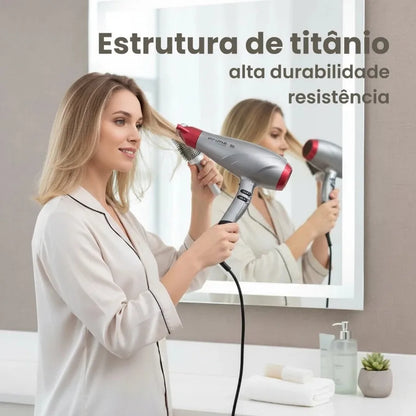 Secador De Cabelo Prime Titânio 3D - 127V