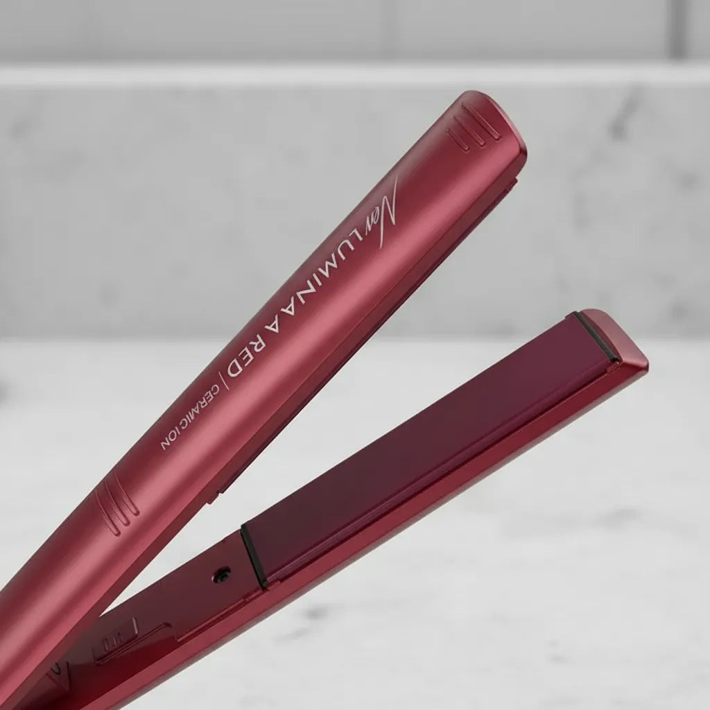 Prancha Cabelo New Lumina Red Ceramic Íon Gama Italy Bivolt Vermelha