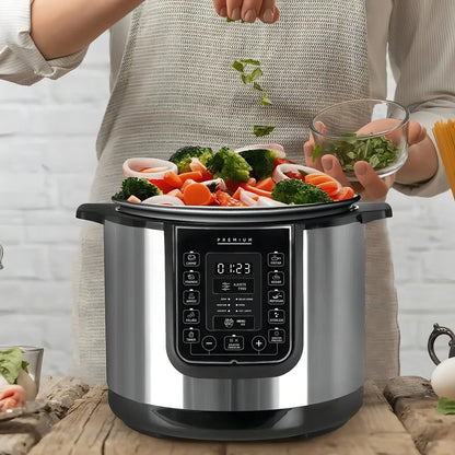 Panela De Pressão Elétrica Multiuso Digital Inox 6L EOS 127V