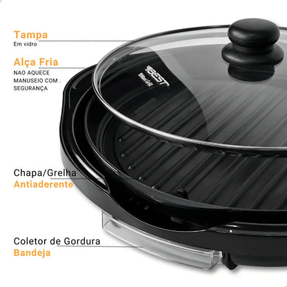 Panela Elétrica Best Maxi Grill 30cm Preto