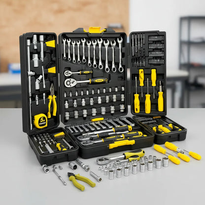Kit Ferramentas Maleta 128 Pcs Mecanico Titanium Preto