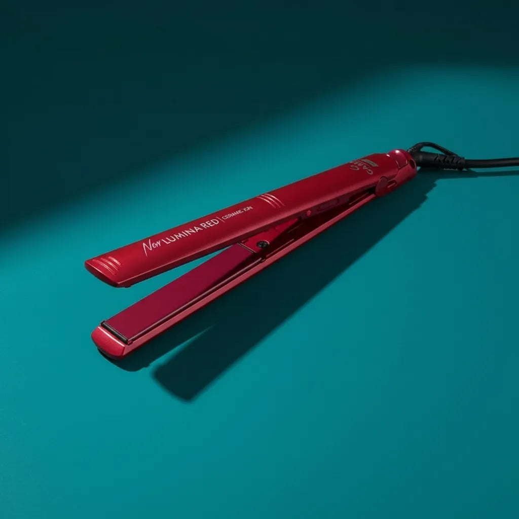 Prancha Cabelo New Lumina Red Ceramic Íon Gama Italy Bivolt Vermelha
