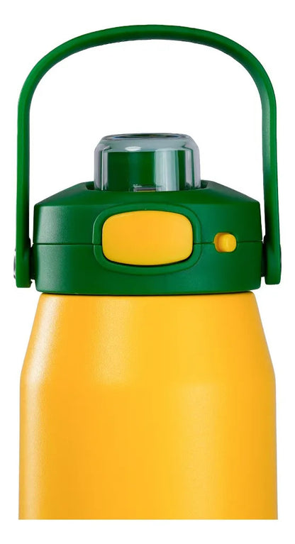 Garrafa Térmica Isomax NTK 750ml Aço Inox Amarela Parede Dupla