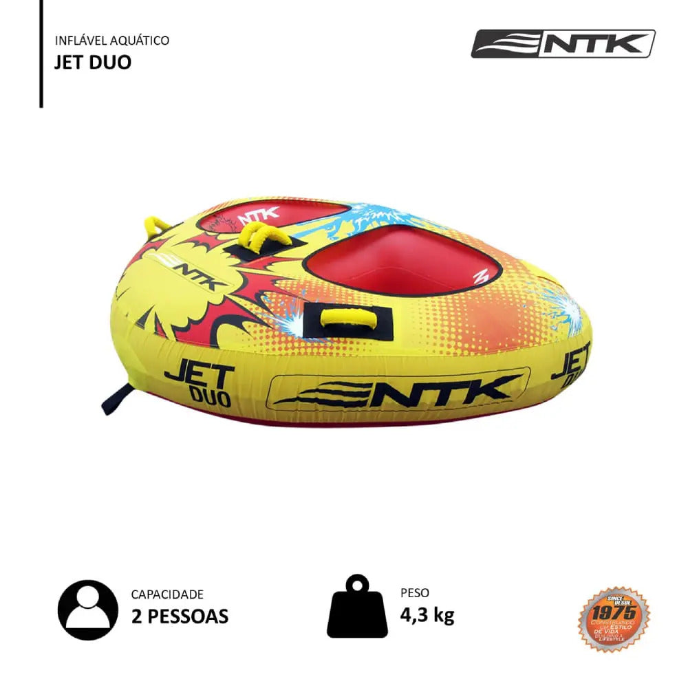 Boia Rebocável Jet Duo Nautika 1,75m Inflável 2 Pessoas