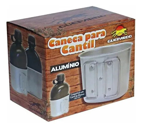 Caneca Para Cantil Guepardo 530ml Alumínio Leve Camping Trilha