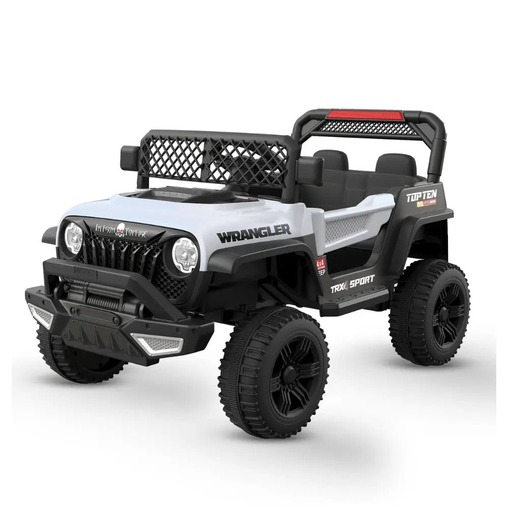 Jipe Elétrico Infantil Bang Toys Adventure V12 12V com Controle Remoto Bluetooth USB LED