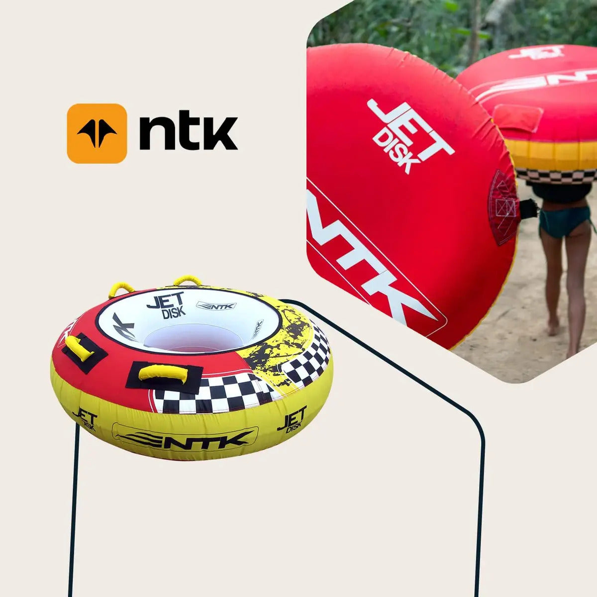 Boia Rebocável Jet Disk Nautika 1,20m Inflável Para Esportes Aquáticos