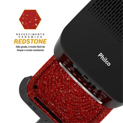 Fritadeira Air Fryer Philco PAF95A 9,5L 1800W Visor Glass Redstone