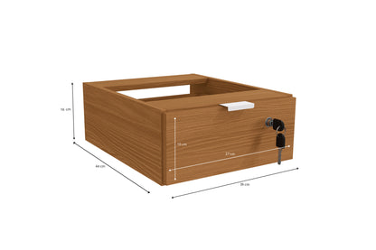Gaveteiro De Mesa Kappesberg 1 Gaveta Com Chave Li005 Freijó