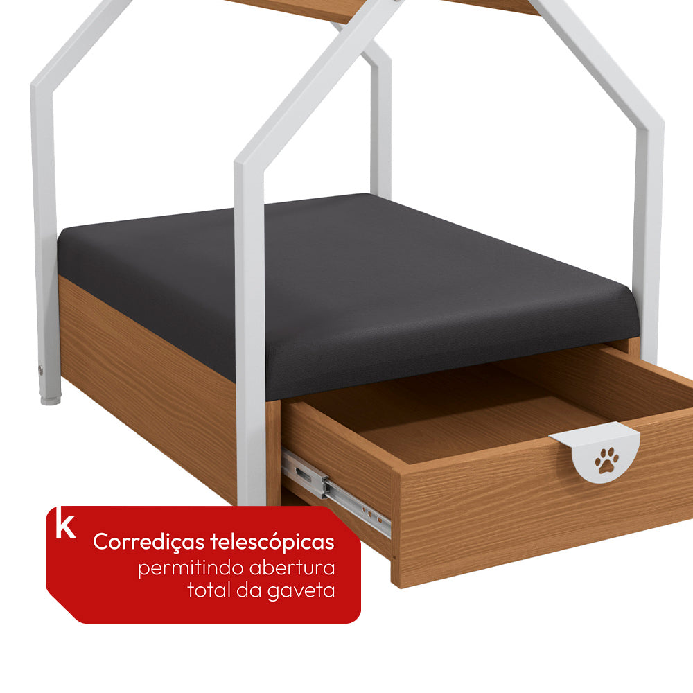 Casinha Pet Kappesberg Canela Branco Para Cães e Gatos