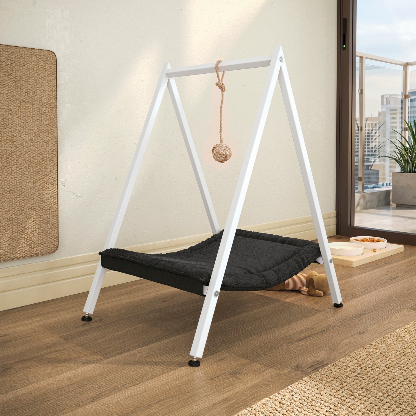Caminha Pet Com Pêndulo Branco Para Cães e Gatos