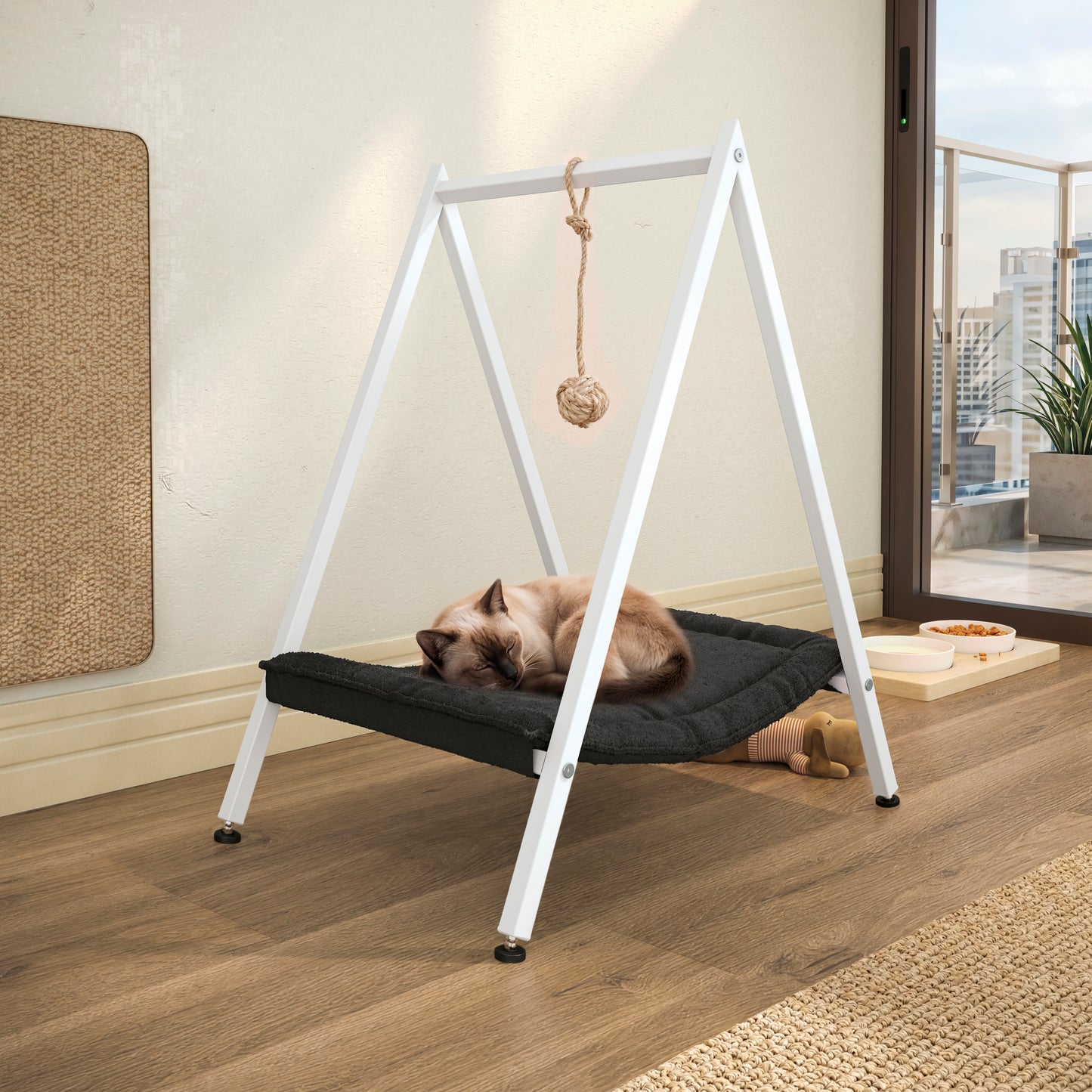 Caminha Pet Com Pêndulo Branco Para Cães e Gatos