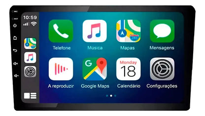 Central Multimídia Roadstar RS7009BR MP5 9 Pol CarPlay Android Auto Sem Fio Bluetooth Espelhamento Tela Touch Rádio FM