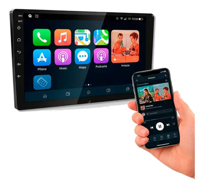 Central Multimídia Roadstar RS7009BR MP5 9 Pol CarPlay Android Auto Sem Fio Bluetooth Espelhamento Tela Touch Rádio FM