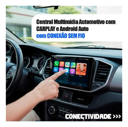 Central Multimídia Roadstar RS7009BR MP5 9 Pol CarPlay Android Auto Sem Fio Bluetooth Espelhamento Tela Touch Rádio FM