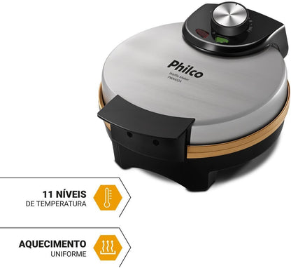 Máquina De Waffle PWM02A PHILCO 850W Antiaderente 127V