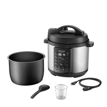 Panela Pressão Elétrica Dako 6L 1000W Multifunções Preta Cor