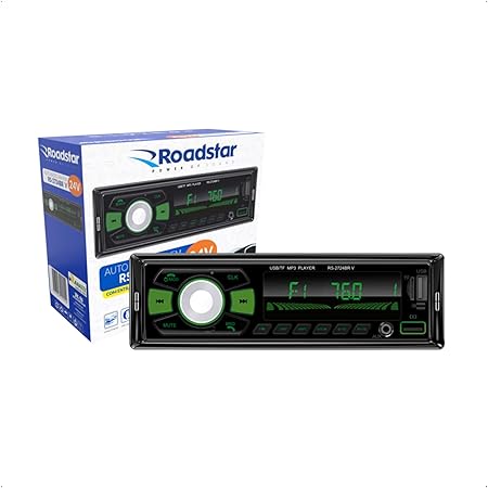 Rádio Automotivo Roadstar RS2724BR Bluetooth USB MP3 FM Auxiliar Som Carro Universal Preto
