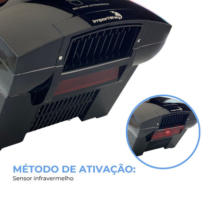 Secador de Mãos Automático Importway Sensor 220V 1836W Preto Parede