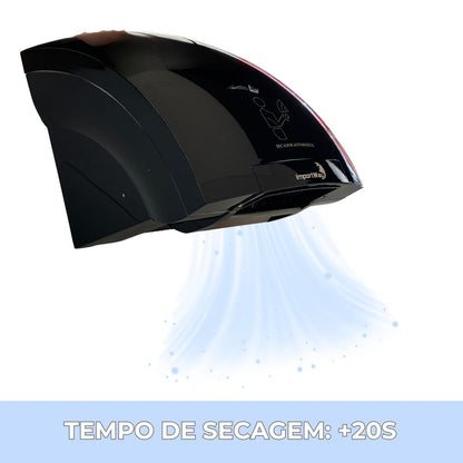 Secador de Mãos Automático Importway Sensor 220V 1836W Preto Parede