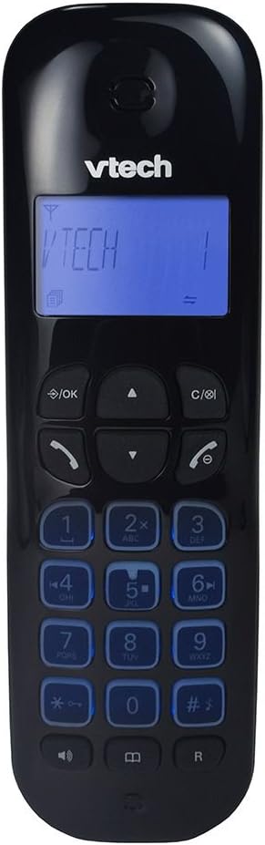 Telefone Sem Fio VTech VT685 com Secretária Eletrônica Identificador de Chamadas Viva-Voz Preto