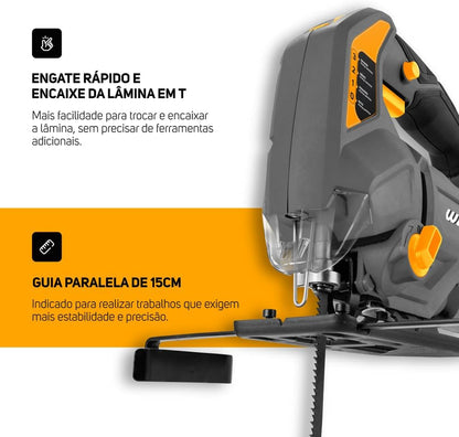 Serra Tico Tico WAP STT02 800W Velocidade Variável Ação Pendular 4 Estágios Engate Rápido