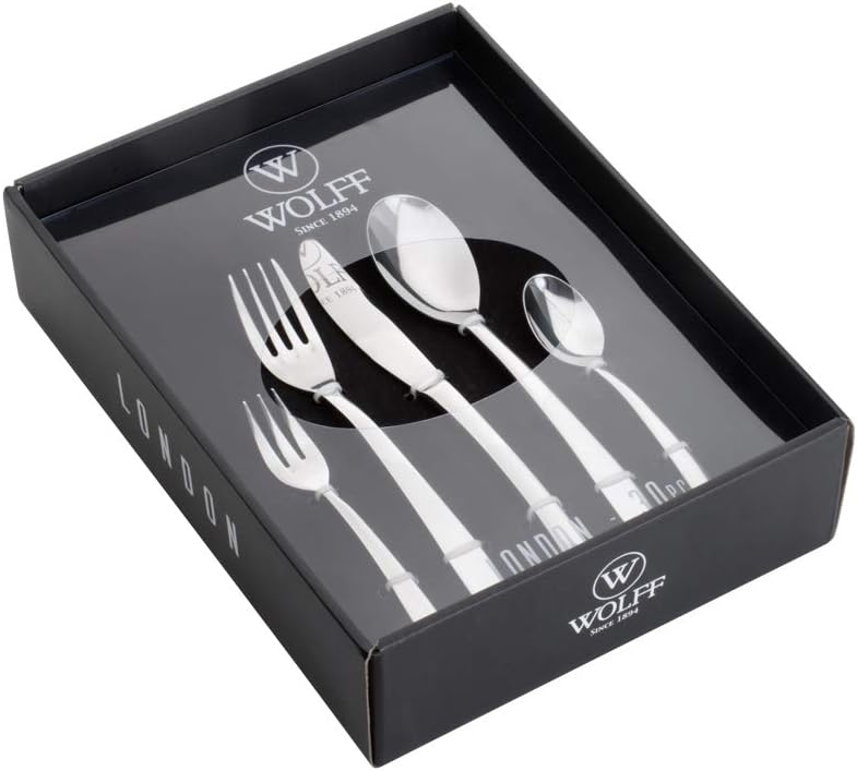 Faqueiro Wolff London 30 Peças em Aço Inox Serve 6 Pessoas