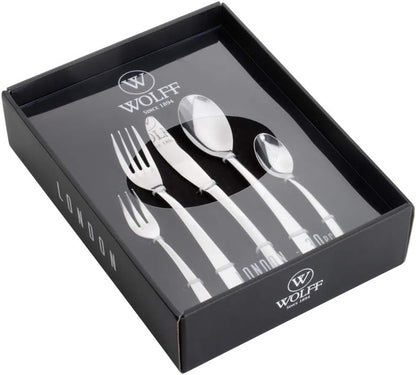 Faqueiro Wolff London 30 Peças em Aço Inox Serve 6 Pessoas