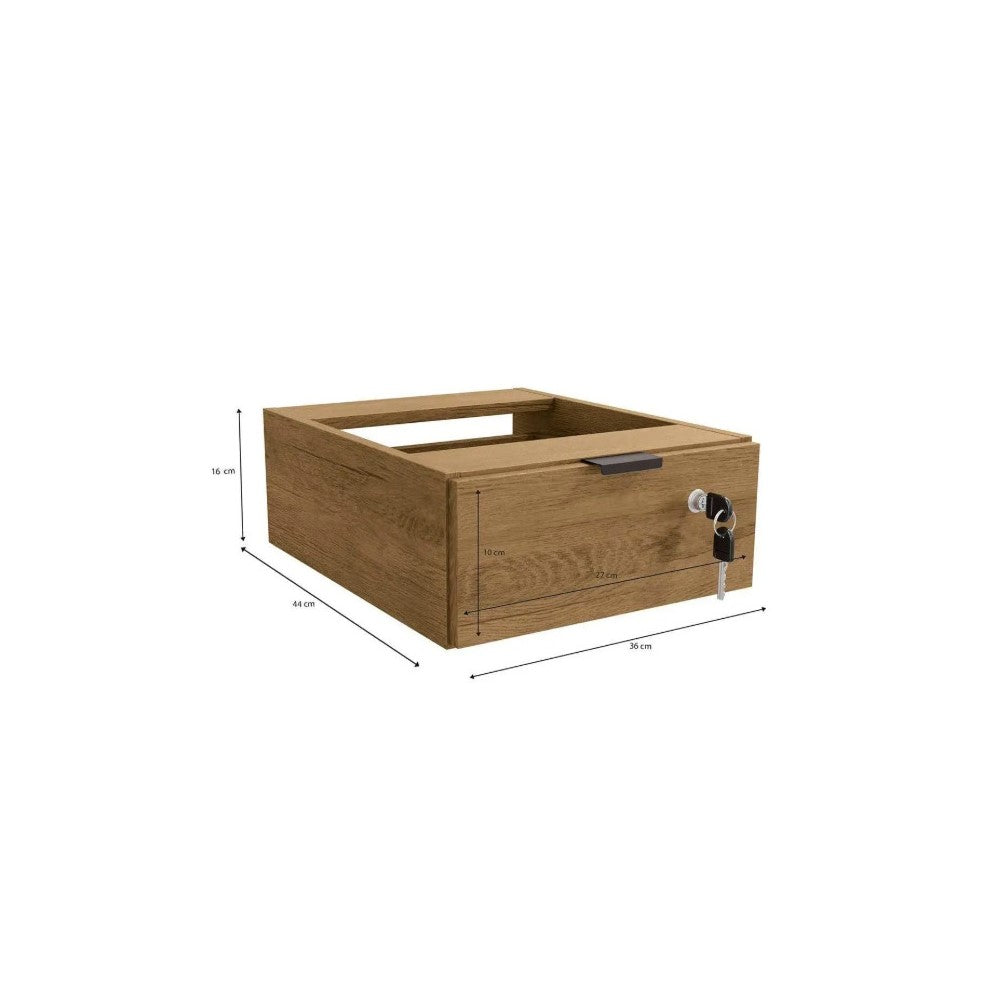 Gaveteiro De Mesa Kappesberg 1 Gaveta Com Chave Li005 Freijó