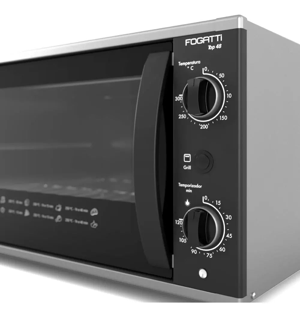 Forno Elétrico Fogatti Top 48L Bancada 127V Preto