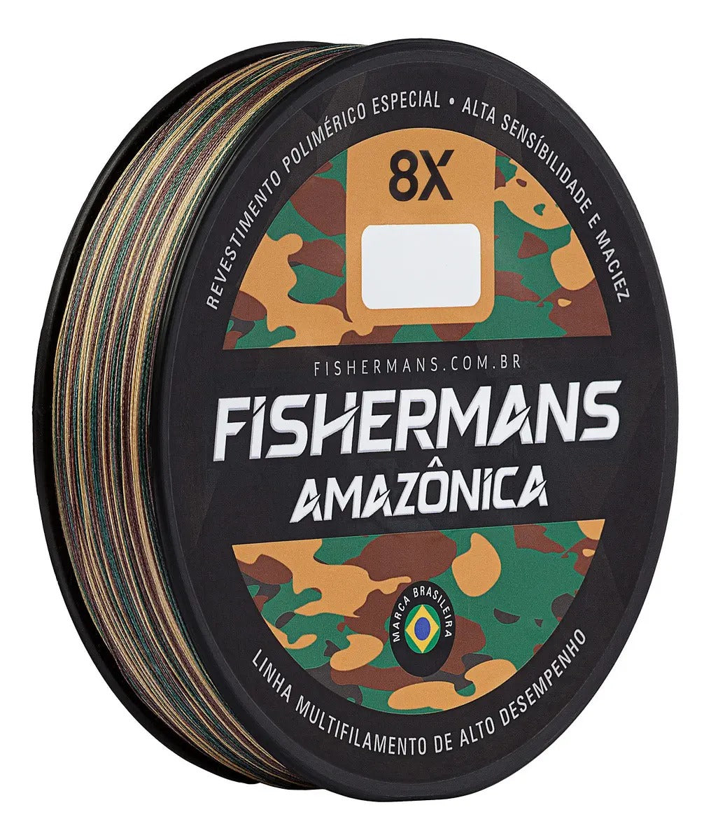 Linha Multifilamento Amazônica 8X 300m 0,32mm Marrom  Fishermans