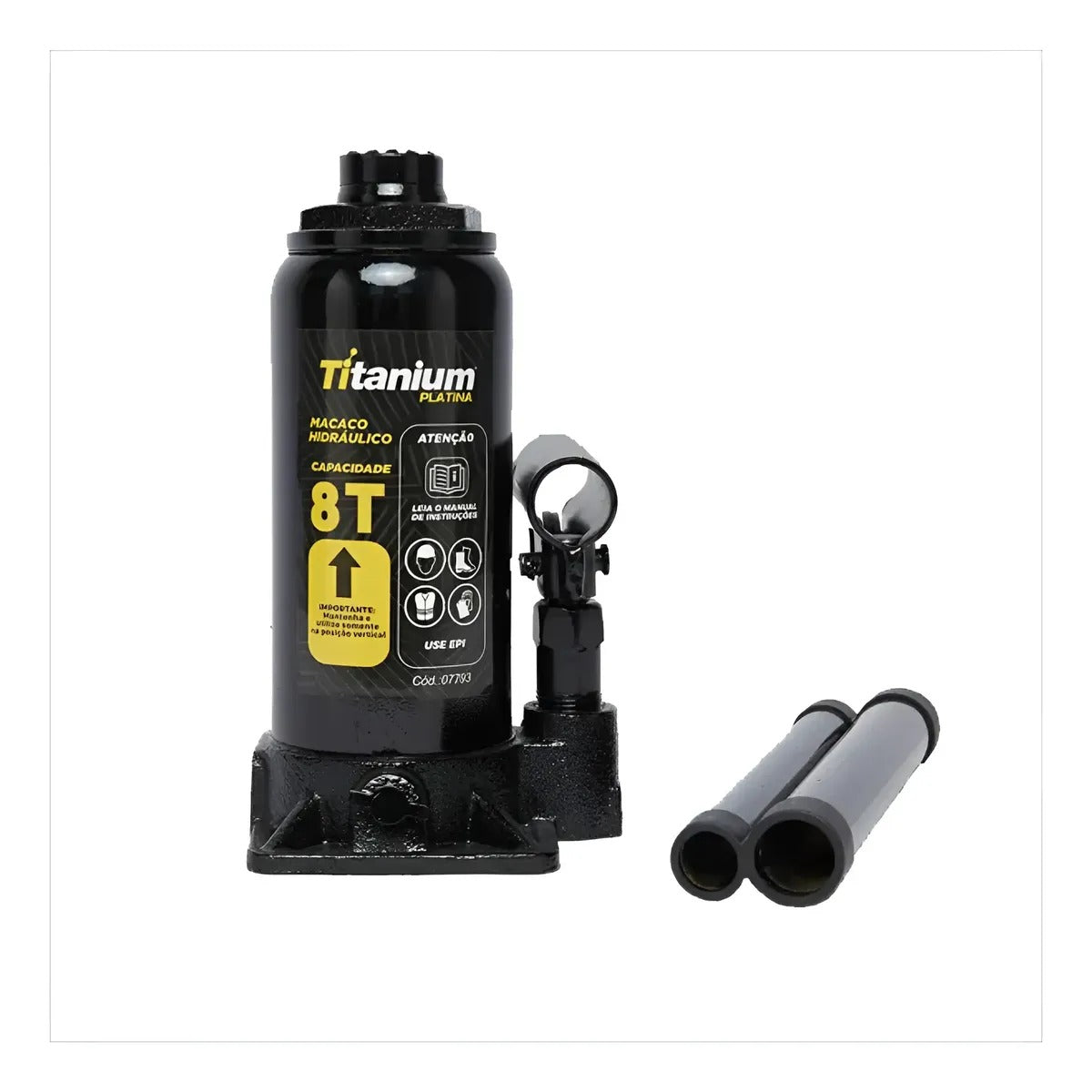 Macaco Garrafa Hidráulico 8T Para SUV Titanium Platina