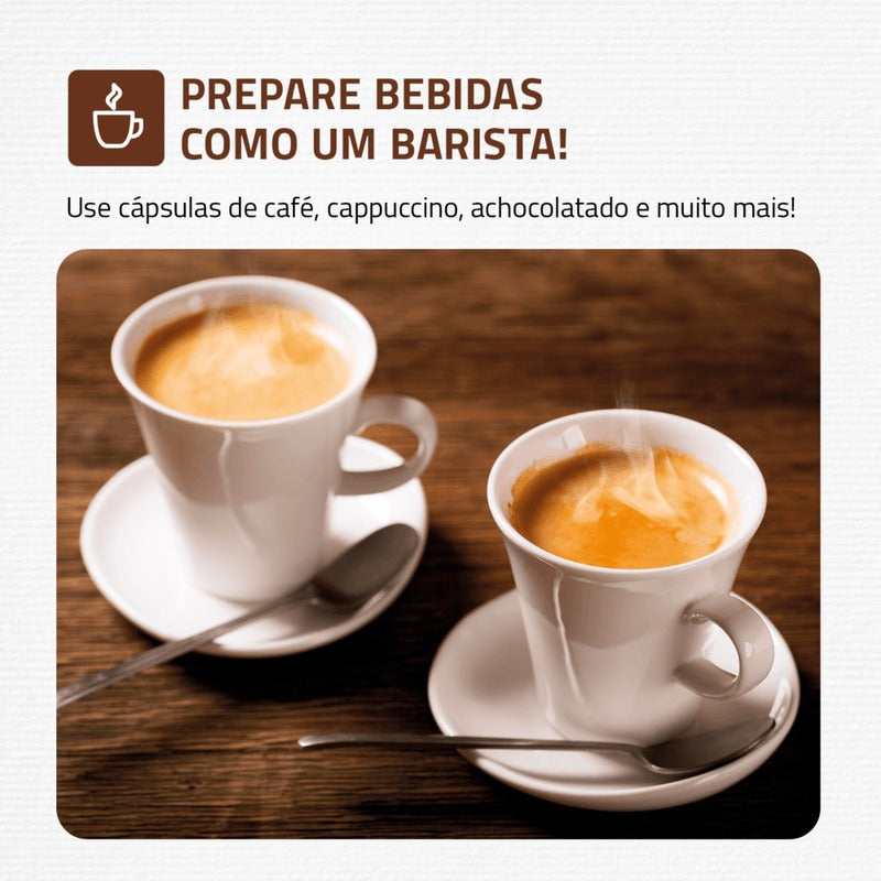 Porta Cápsula para Cafeteira Espresso Mondial Dolce Crema 20 Bar Mondial Preto/Inox - CPC-NP