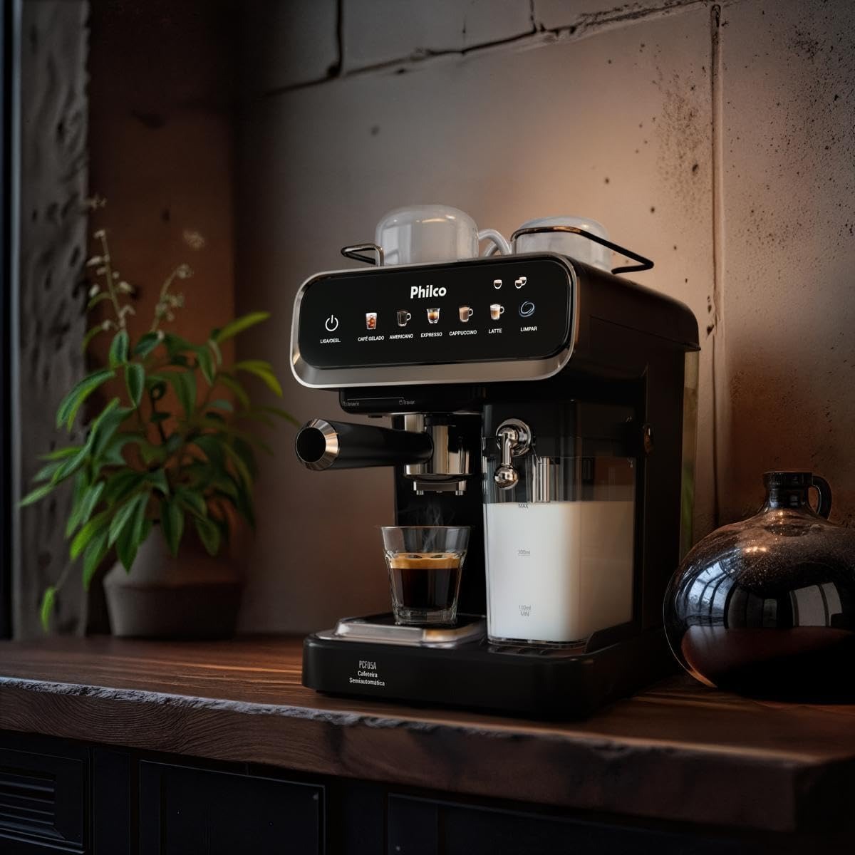 Cafeteira Expresso & Cápsulas Philco 20bar 5 Em 1 Pcf05a Preta Preto 127v
