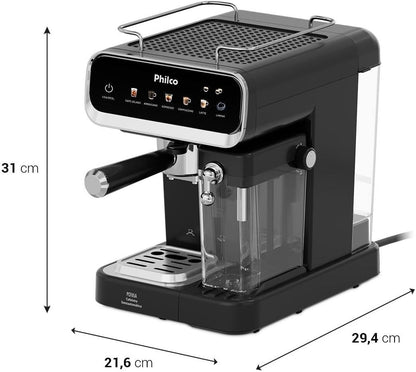 Cafeteira Expresso & Cápsulas Philco 20bar 5 Em 1 Pcf05a Preta Preto 127v