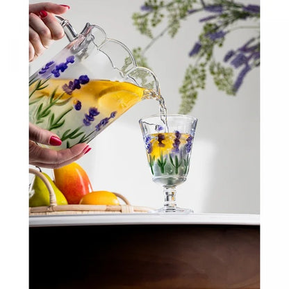 Conjunto Jarra com 6 Taças Lavanda 1,3L+ 240ml Cristal Wolff