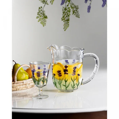 Conjunto Jarra com 6 Taças Lavanda 1,3L+ 240ml Cristal Wolff
