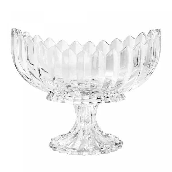 Centro de Mesa com Pé de Cristal Geneva 28cm x 15cm x 23cm - Wolff