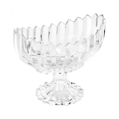 Centro de Mesa com Pé de Cristal Geneva 28cm x 15cm x 23cm - Wolff