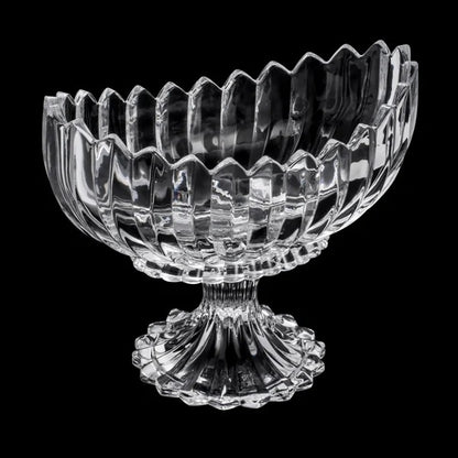 Centro de Mesa com Pé de Cristal Geneva 28cm x 15cm x 23cm - Wolff