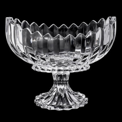 Centro de Mesa com Pé de Cristal Geneva 28cm x 15cm x 23cm - Wolff