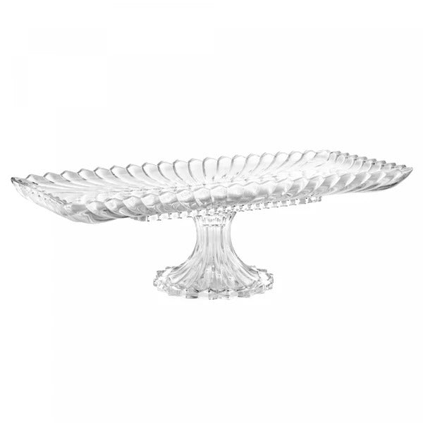 Travessa de Cristal com Pé Retangular Geneva 30cm x 16,5cm x 12cm - Wolff