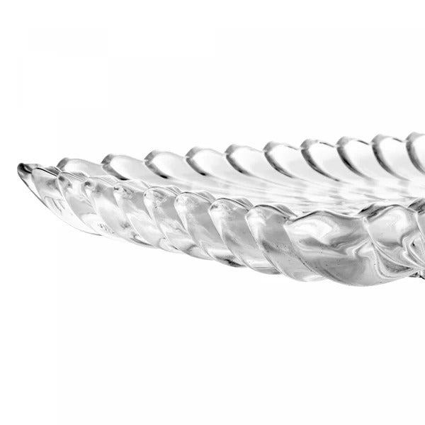 Travessa de Cristal com Pé Retangular Geneva 30cm x 16,5cm x 12cm - Wolff