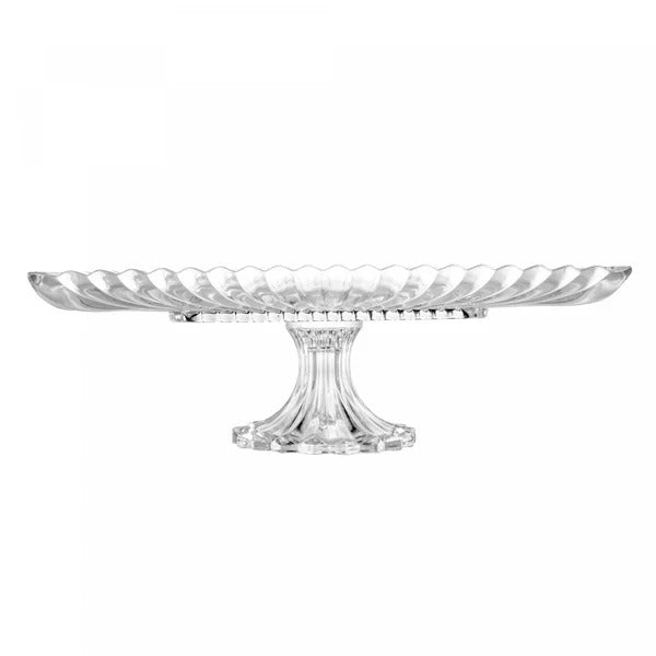 Travessa de Cristal com Pé Retangular Geneva 30cm x 16,5cm x 12cm - Wolff