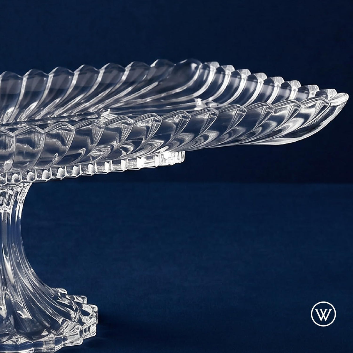 Travessa de Cristal com Pé Retangular Geneva 30cm x 16,5cm x 12cm - Wolff