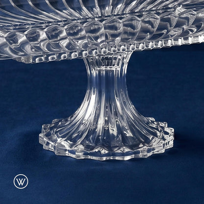 Travessa de Cristal com Pé Retangular Geneva 30cm x 16,5cm x 12cm - Wolff