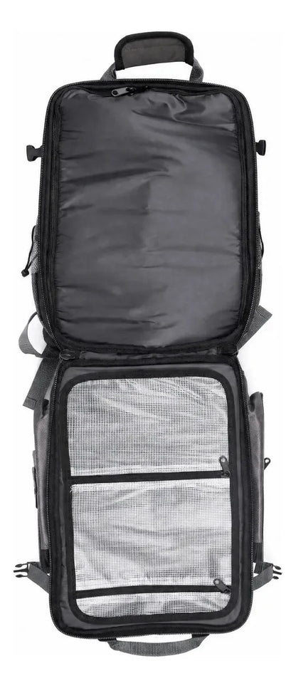Mochila De Pesca Daisen Com 3 Estojos Black Grey Para Pesca