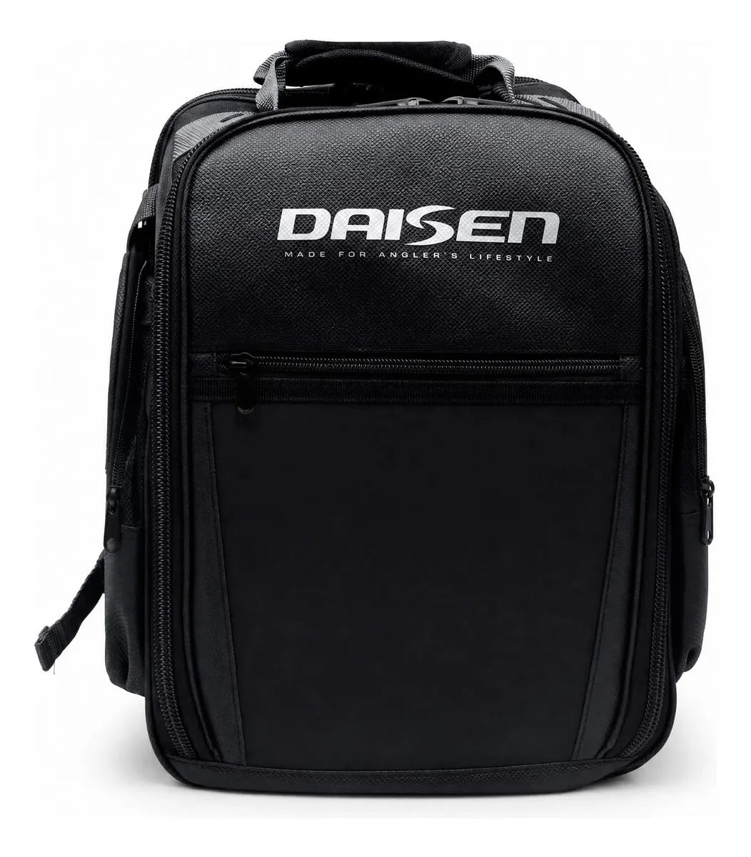 Mochila De Pesca Daisen Com 3 Estojos Black Grey Para Pesca