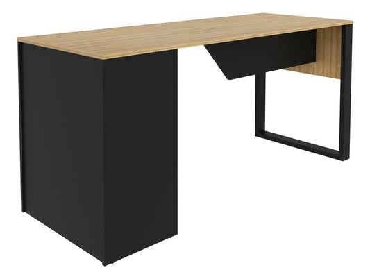 Mesa Para Escritório Tecnomobili ME4182 Preto Amêndoa 160cm