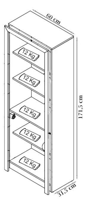 Armário Para Escritório Tecnomobili ME4110 Branco 2 Portas
